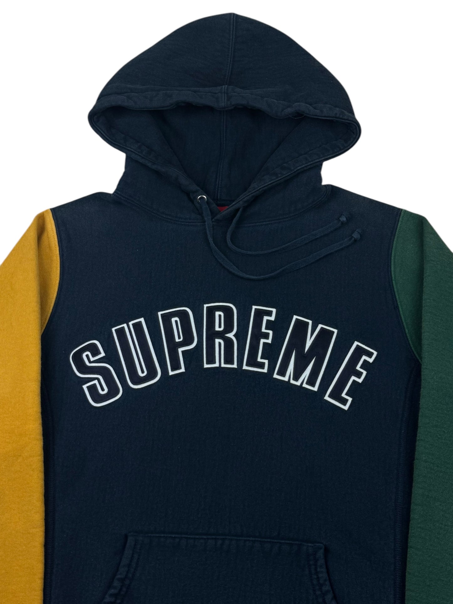 Supreme Color Blocked Arc Logo Hooded Sweatshirt