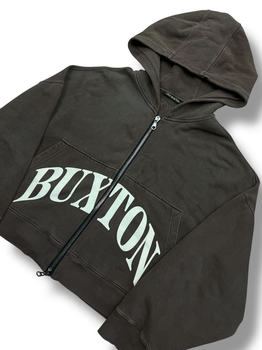 Cole Buxton Cropped Zip-Up Hoodie