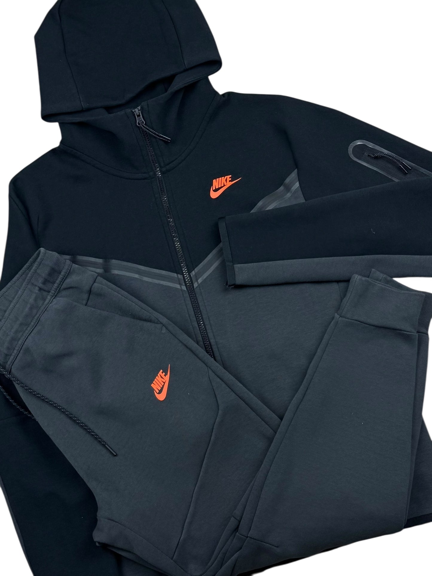 Nike Tech Fleece Tracksuit Black/Orange