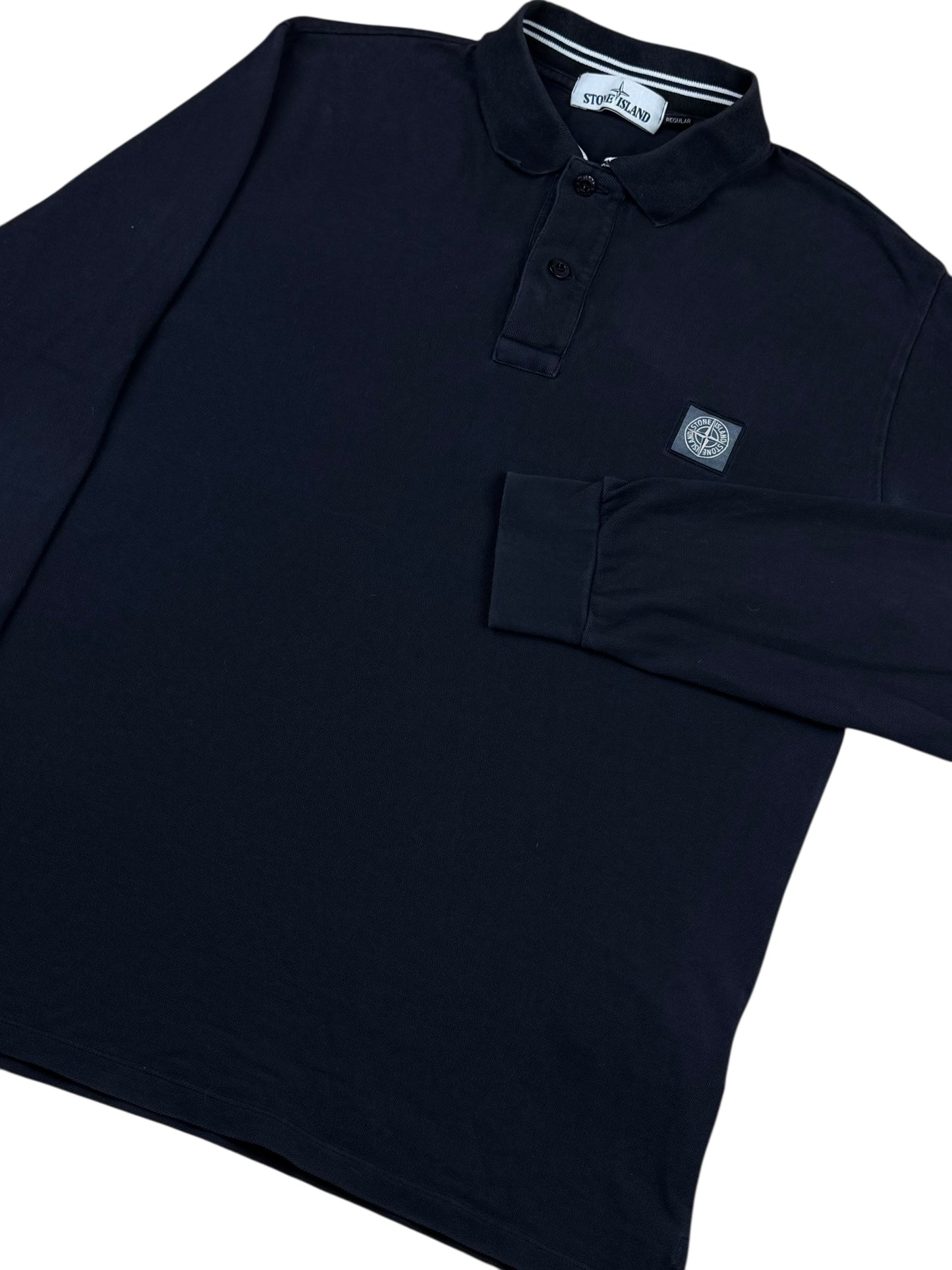 Stone Island Long Sleeve Polo - Navy