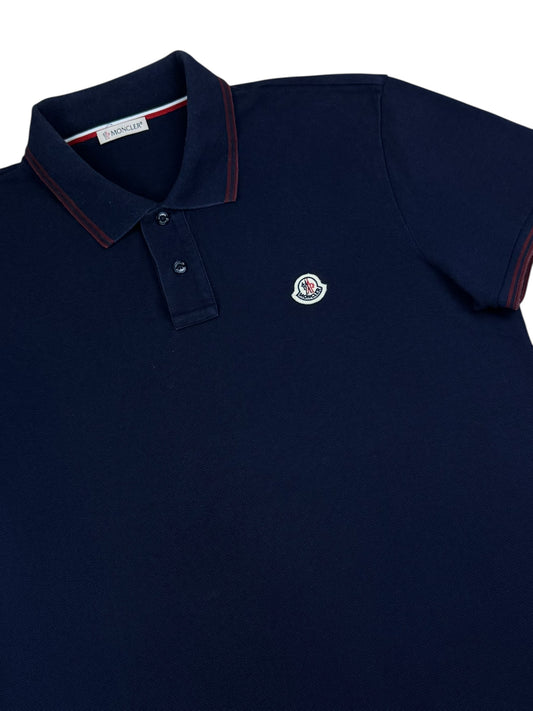 Moncler Tricolour Pique Polo Shirt