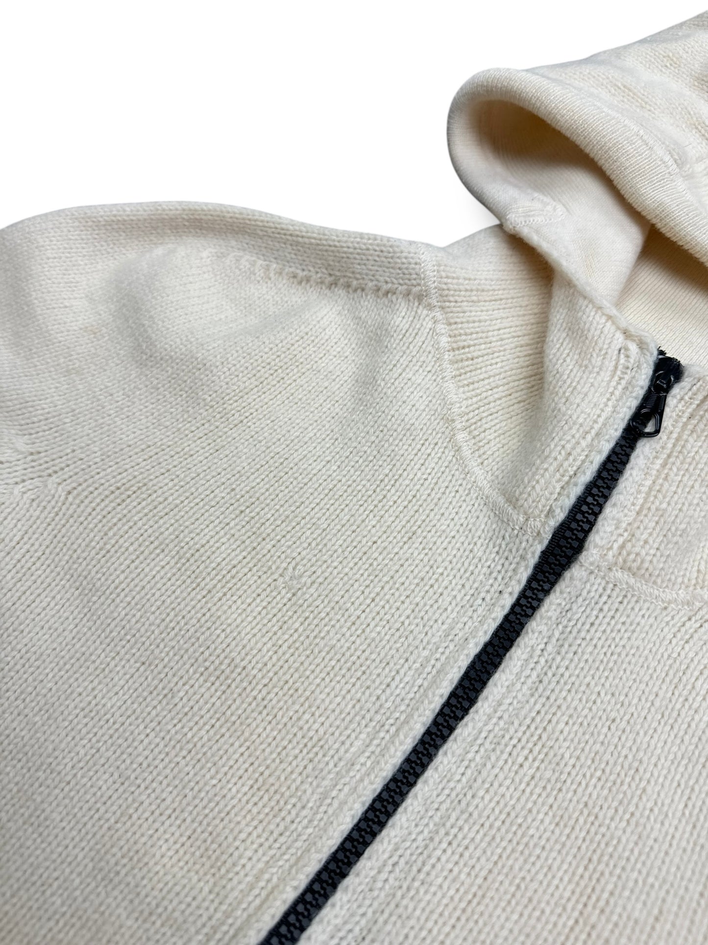 Stone Island Zip Up Knit Hoodie