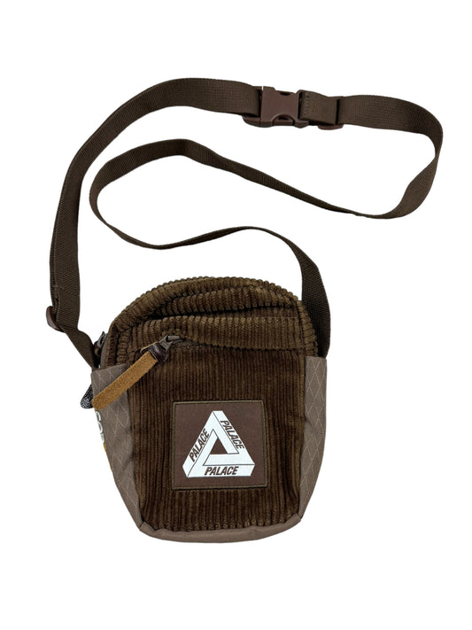 Palace Corduroy Crossbody Shot Bag - Brown