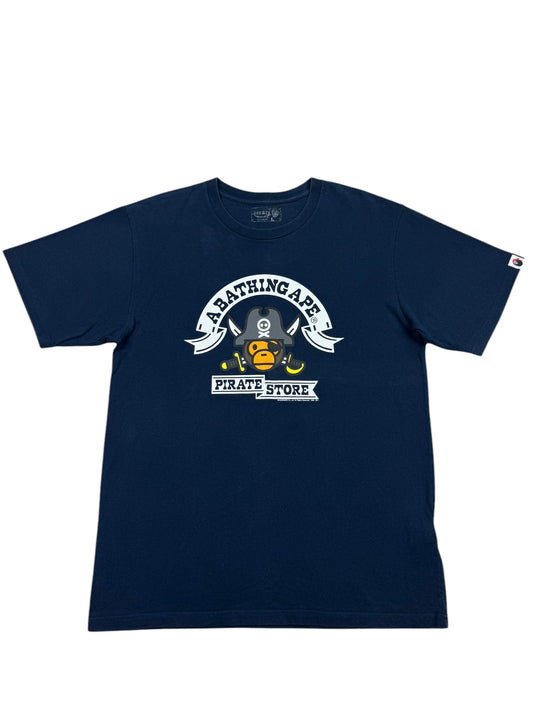 A Bathing Ape Pirate Store Milo Treasure Navy T-shirt