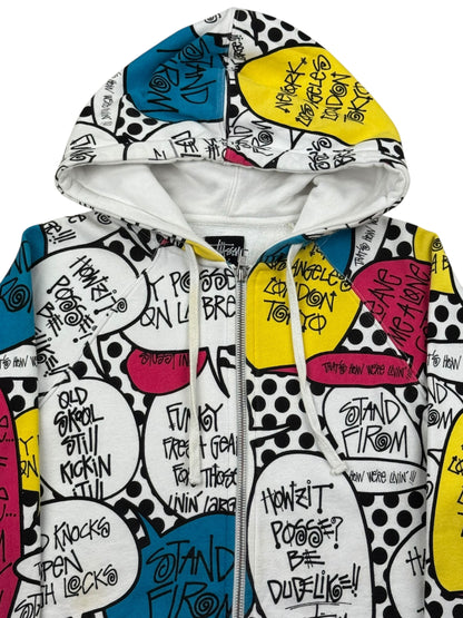 Stussy All Over Print Speech Bubble Zip Up