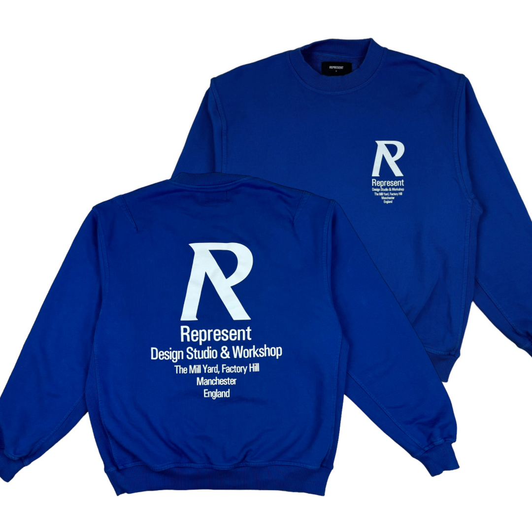 Represent Initial Sweater Cobalt Blue