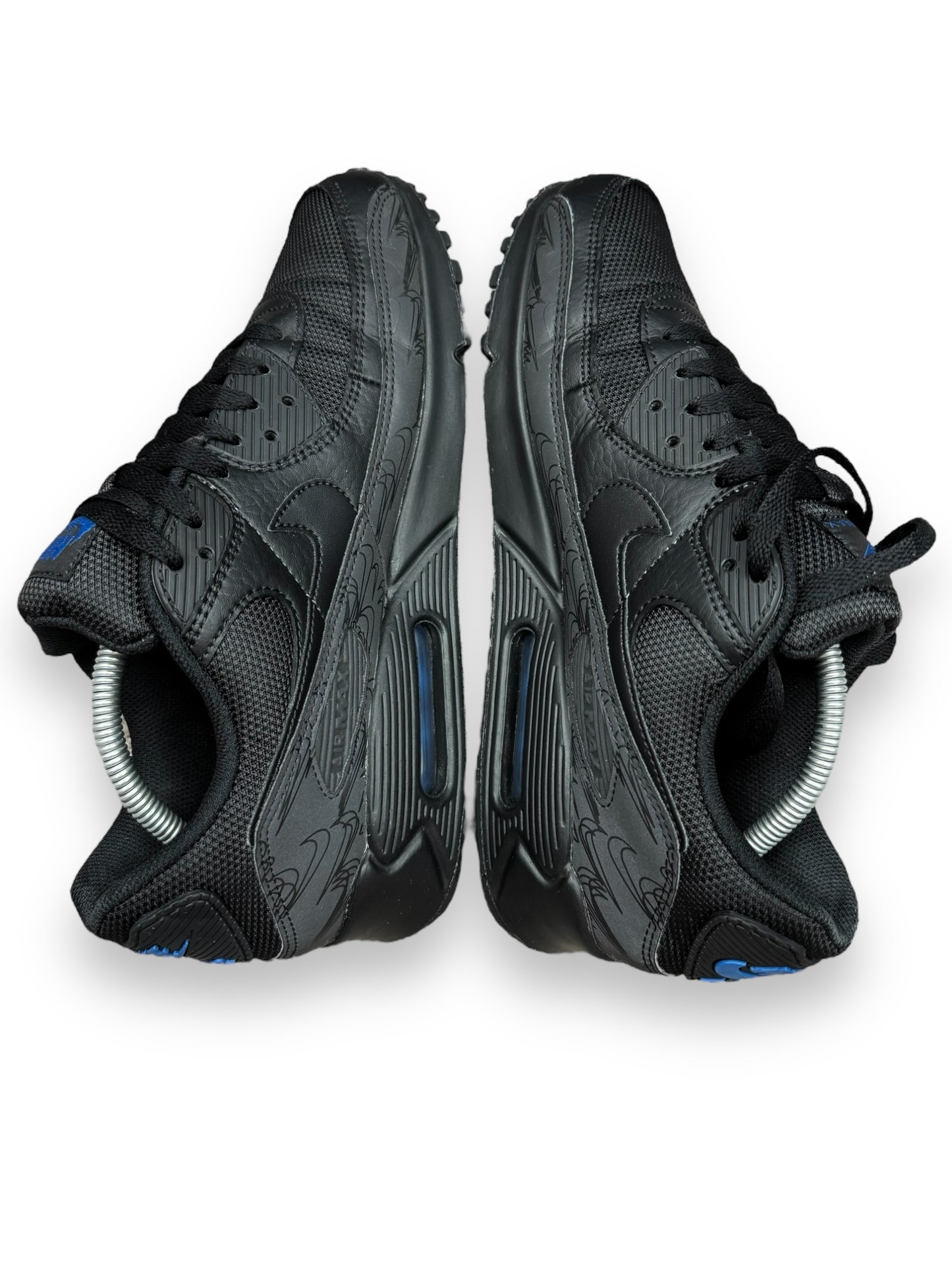 Nike Air Max 90 Triple Black Blue Reflective