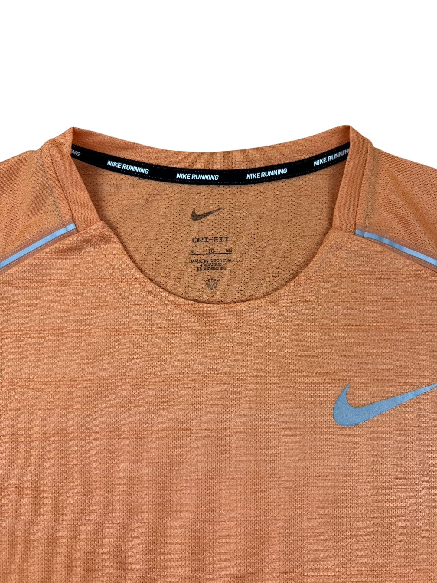 Nike Dri Fit Miler 1.0 Short Sleeve T-Shirt - Orange