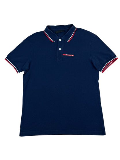 Prada Pique Polo Shirt Navy