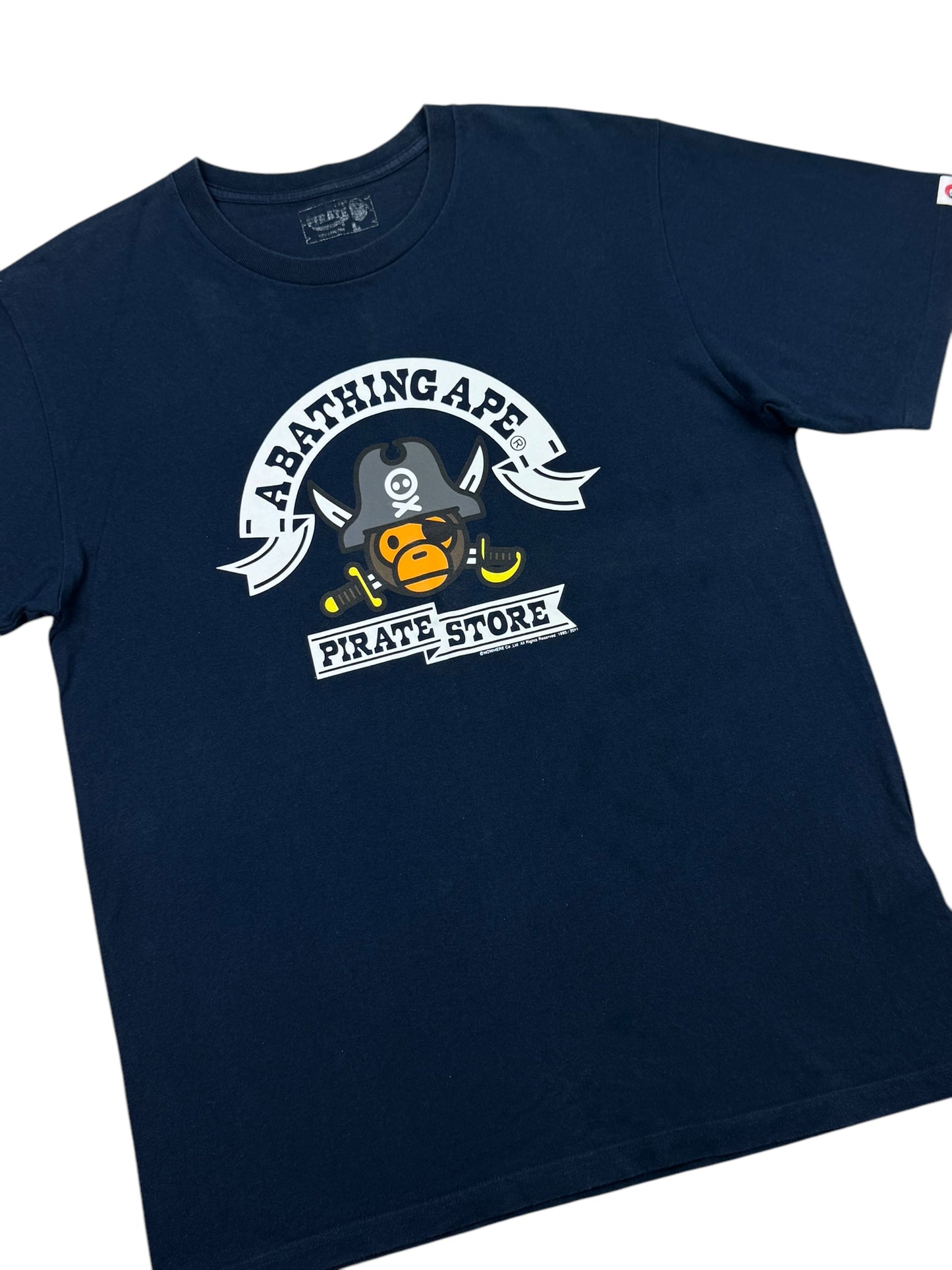 A Bathing Ape Pirate Store Milo Treasure Navy T-shirt