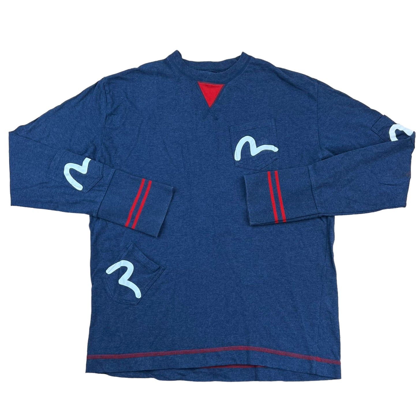 Evisu All Over Pocket Logo L/S T-Shirt