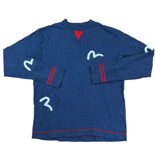 Evisu All Over Pocket Logo L/S T-Shirt