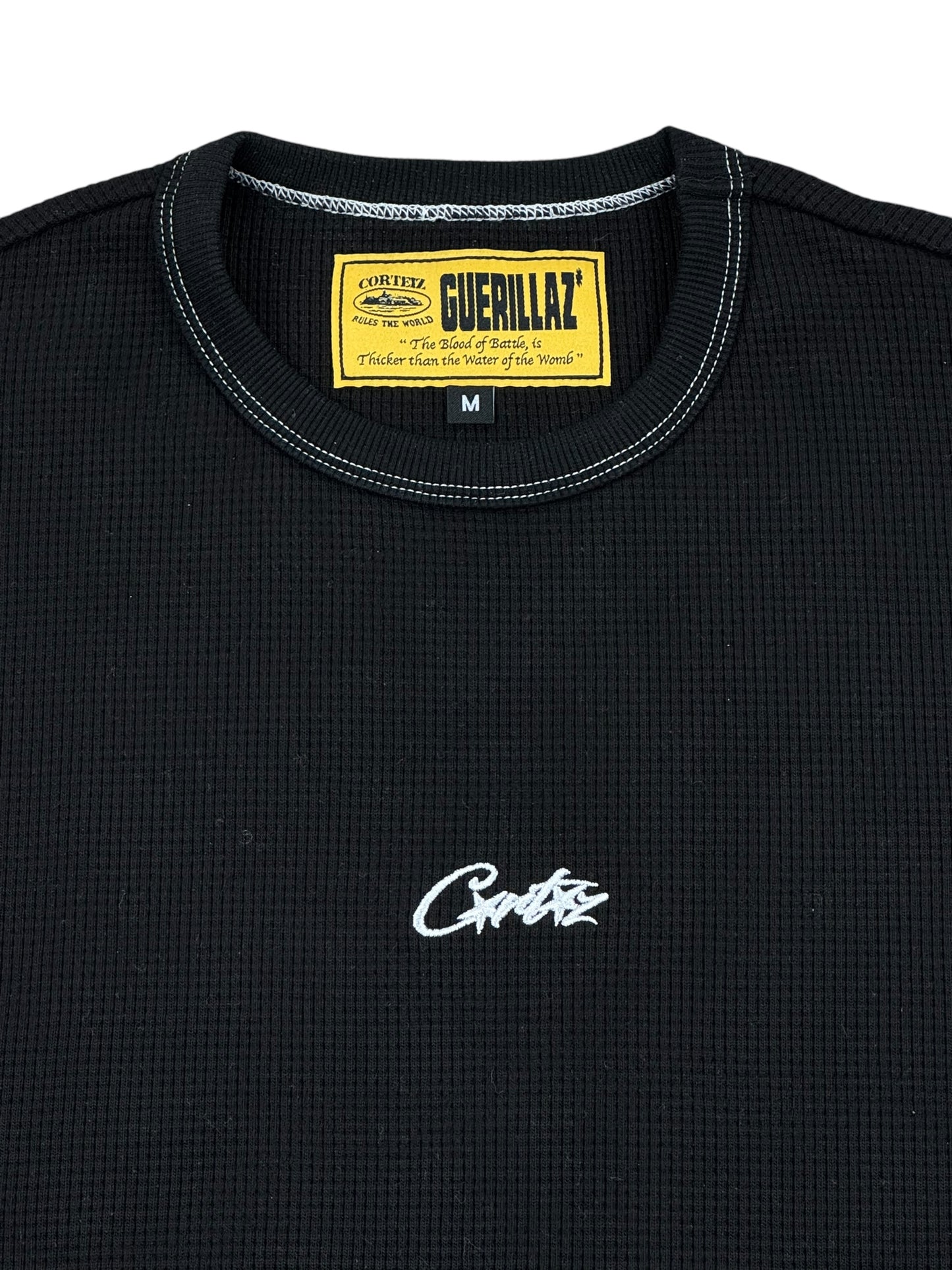 Corteiz Heavyweight Waffle Long-Sleeve Black