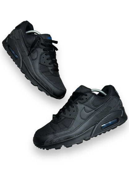 Nike Air Max 90 Triple Black Blue Reflective