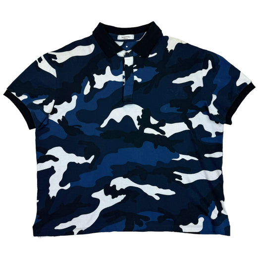 Valentino Camo Print Polo