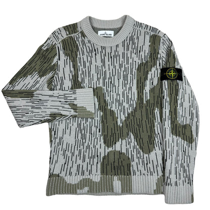 Stone Island Rain Camo Crew Knit Sweatshirt