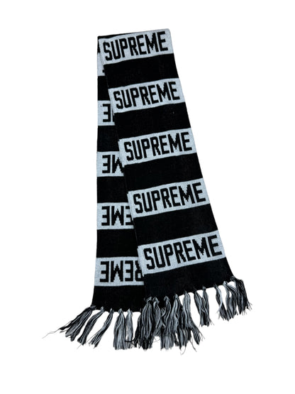 Supreme Bar Stripe Scarf FW16 - Black/White