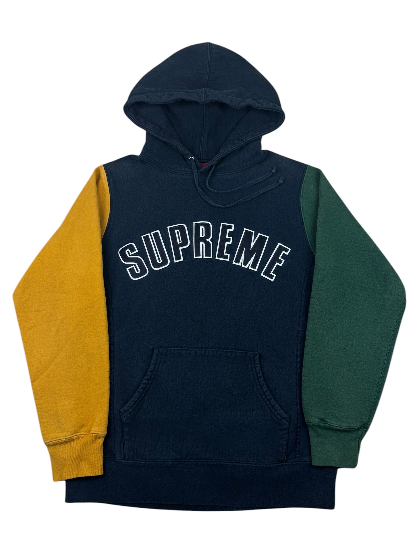 Supreme Color Blocked Arc Logo Hooded Sweatshirt