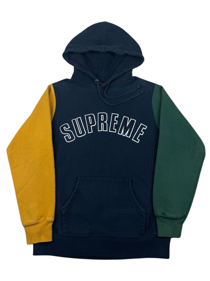 Supreme Color Blocked Arc Logo Hooded Sweatshirt