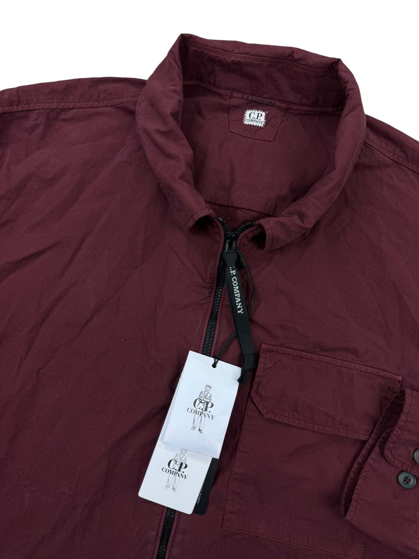 C.P. Company Gabardine Long Sleeve Zip Overshirt Port Royal BNWT