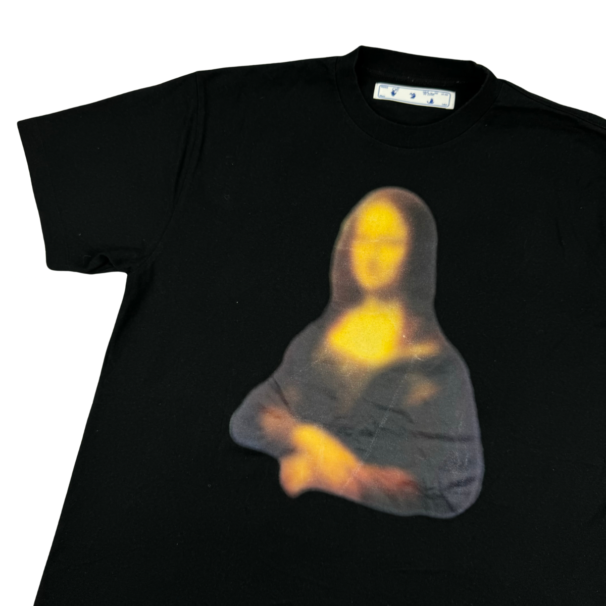 Off White Blurred Mona Lisa T-Shirt - Black