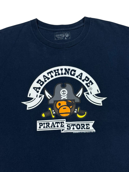 A Bathing Ape Pirate Store Milo Treasure Navy T-shirt