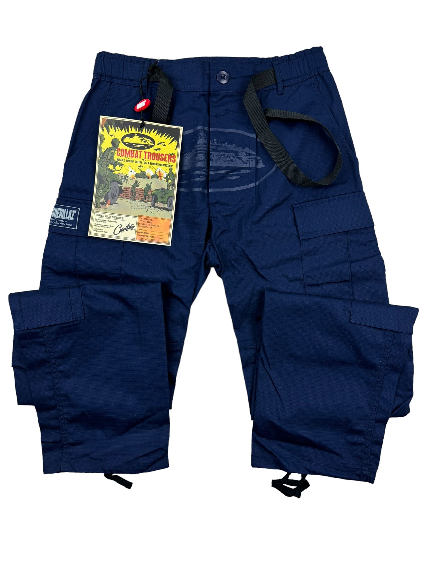 Corteiz Guerillaz* Cargo Pants SS23 Navy BNWT