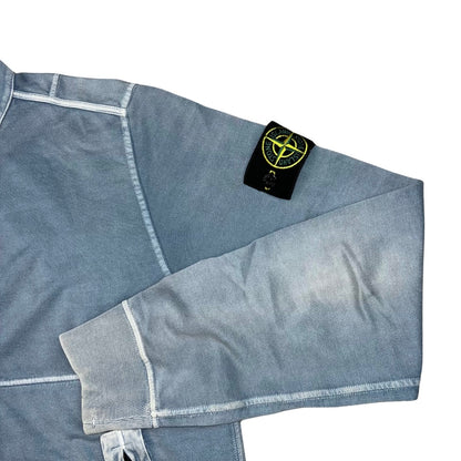 Stone Island 2014 Light Blue Two Tone Zipped Hoodie