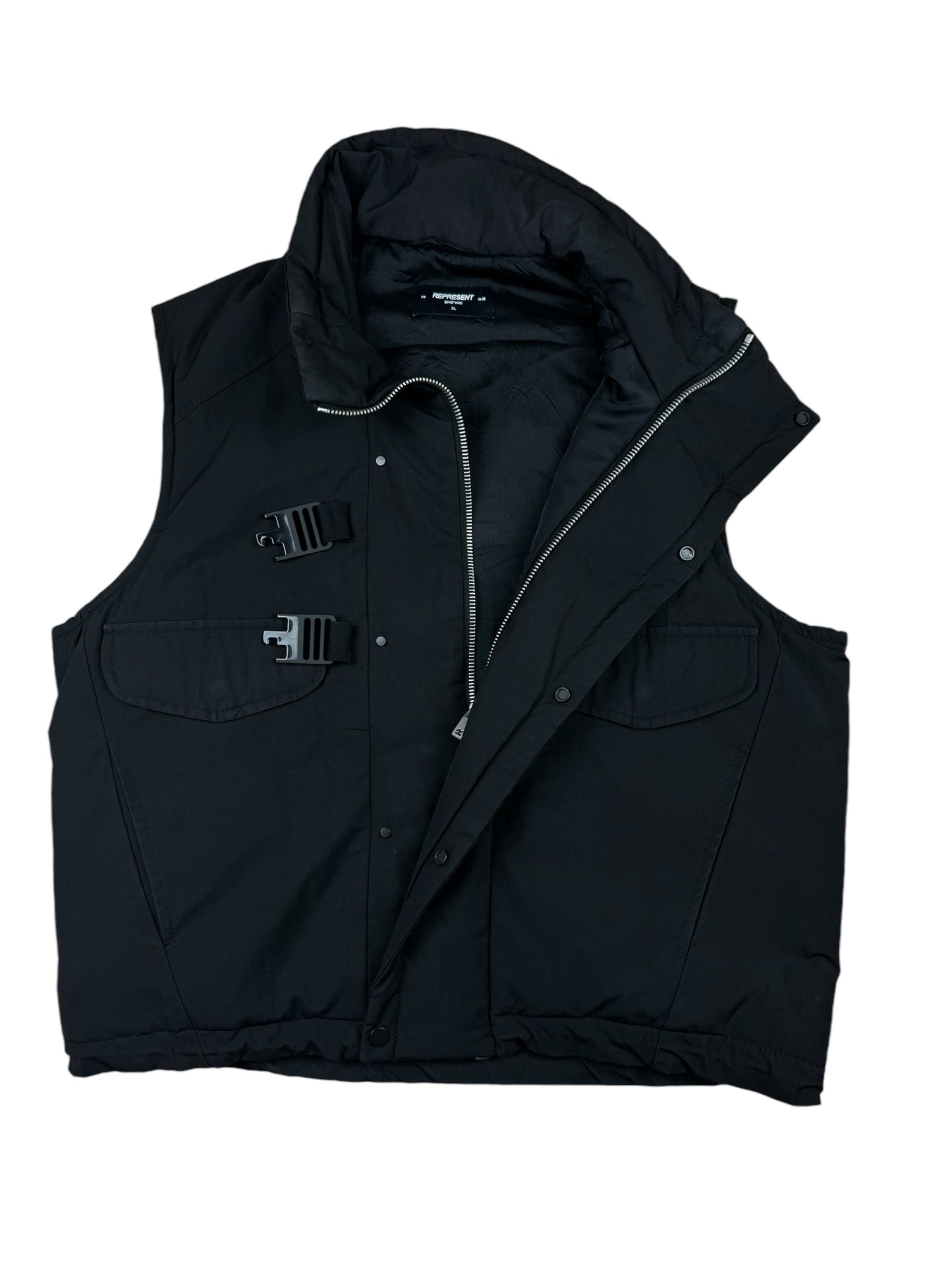 Represent Military Style Clipped Gilet