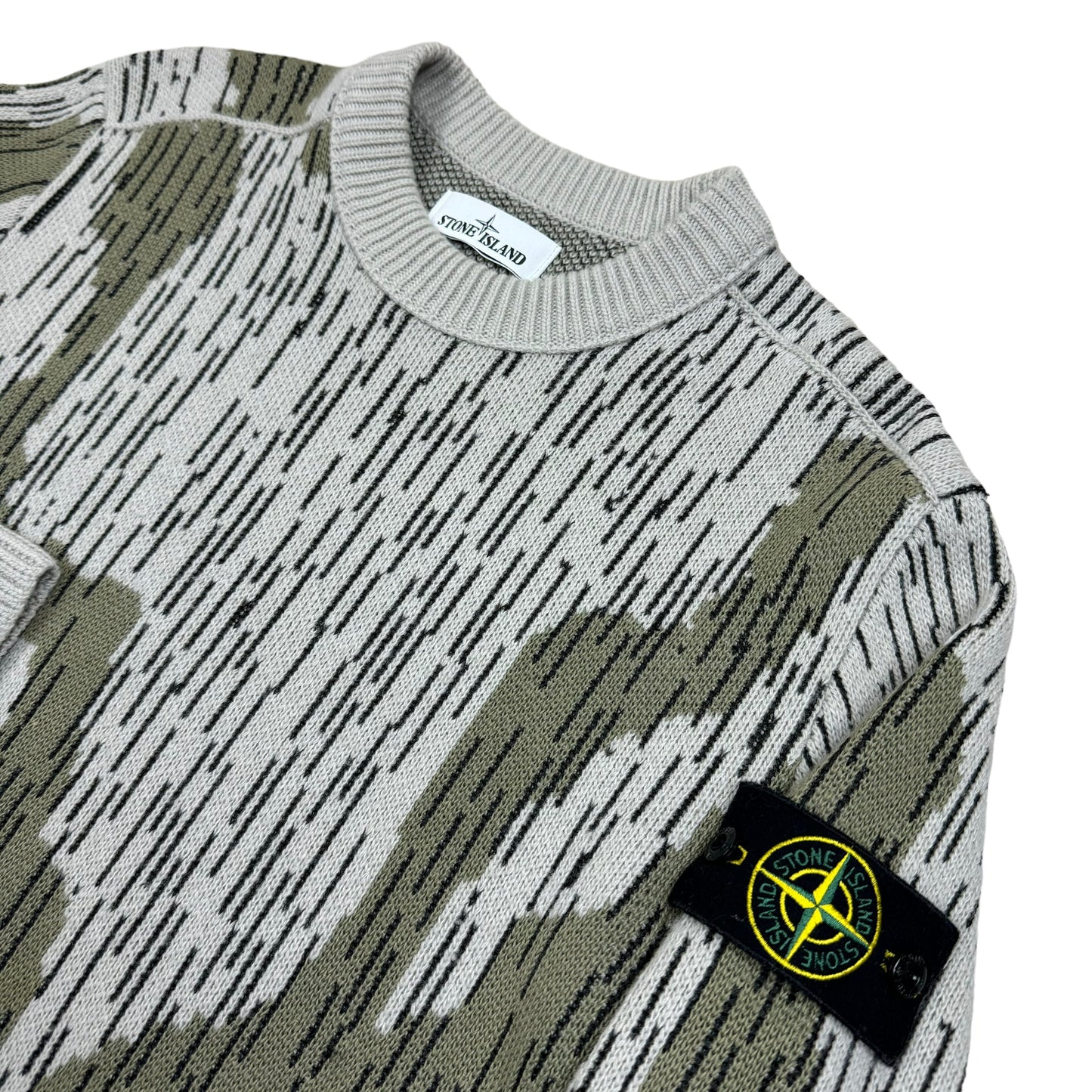 Stone Island Rain Camo Crew Knit Sweatshirt