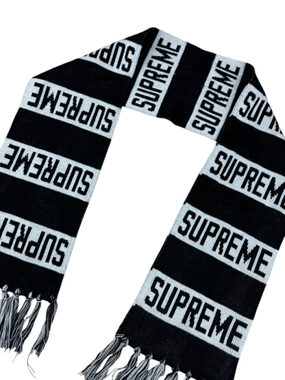 Supreme Bar Stripe Scarf FW16 - Black/White