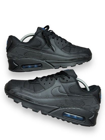 Nike Air Max 90 Triple Black Blue Reflective