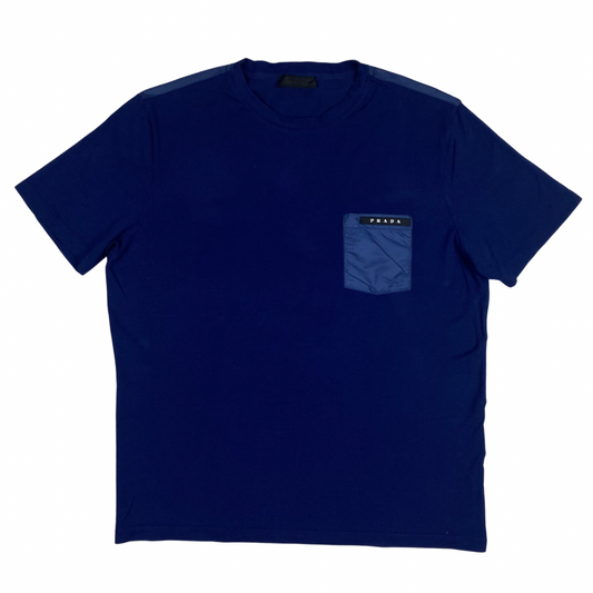 Prada Nylon Pocket T-Shirt Navy