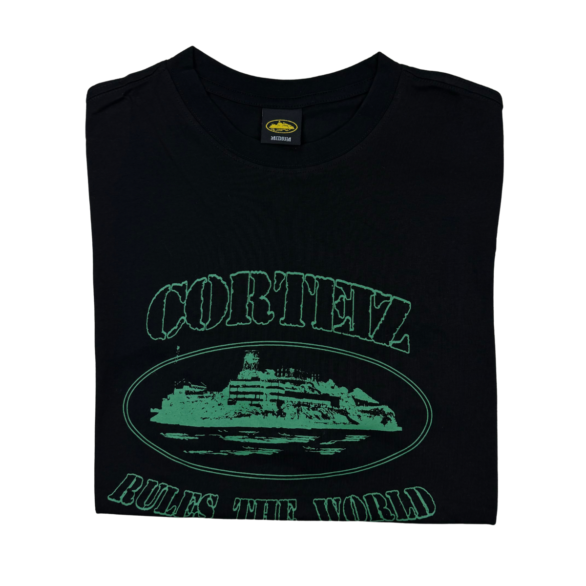 Corteiz Rules The World Print T-Shirt - Black