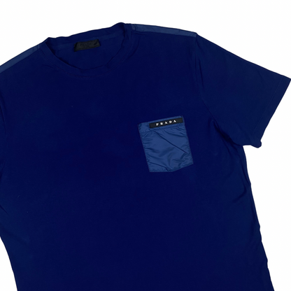 Prada Nylon Pocket T-Shirt Navy