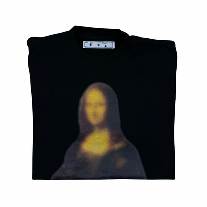 Off White Blurred Mona Lisa T-Shirt - Black