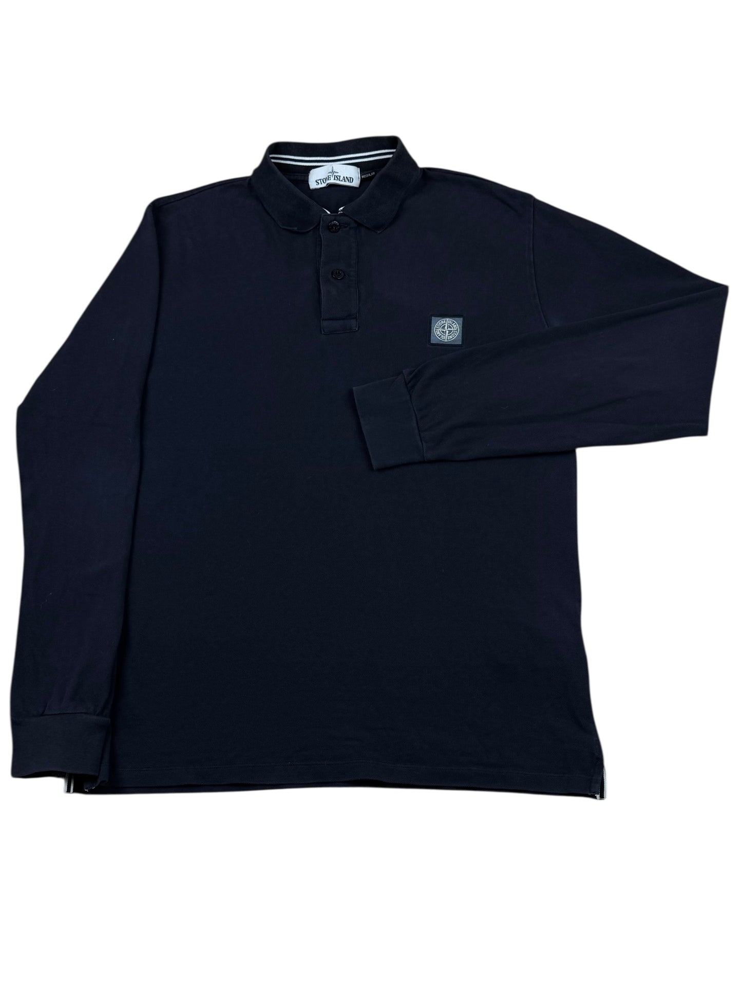 Stone Island Long Sleeve Polo - Navy