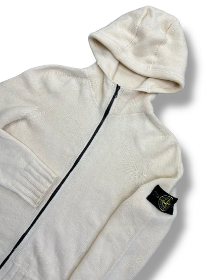 Stone Island Zip Up Knit Hoodie
