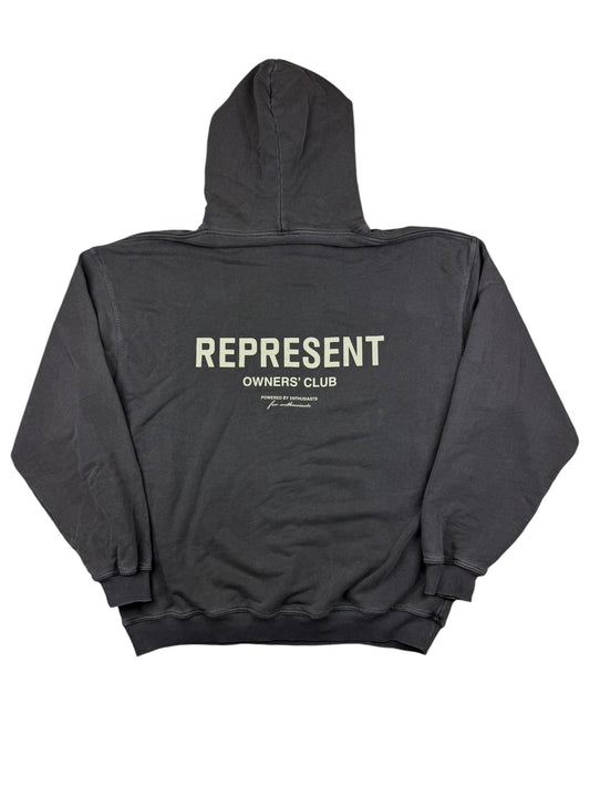 Represent Owners Club Classic Print Hoodie - Fog