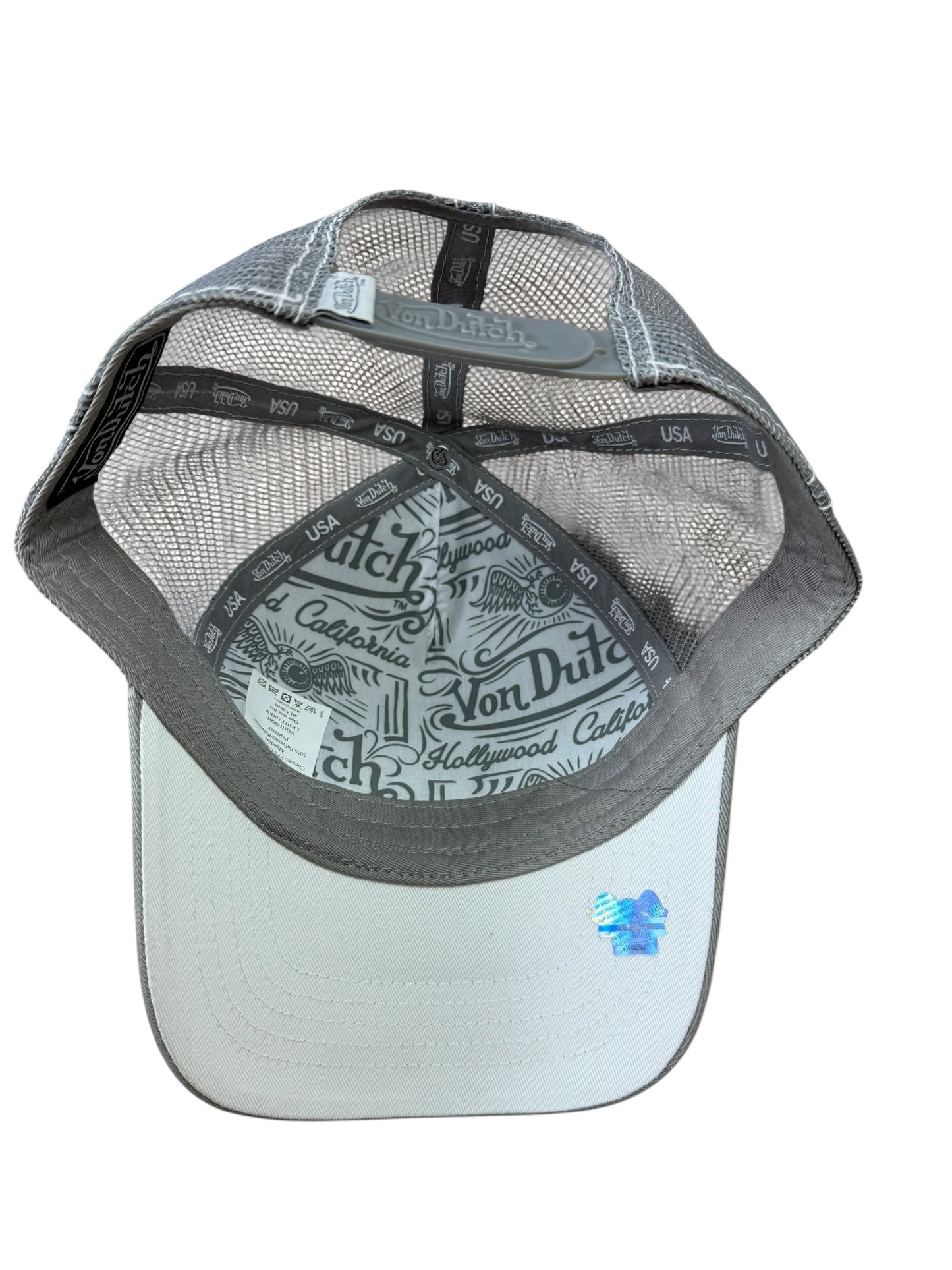 Von Dutch White and Light Grey Trucker