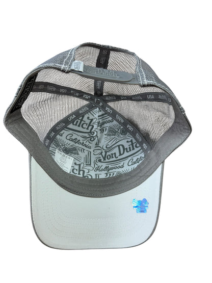 Von Dutch White and Light Grey Trucker
