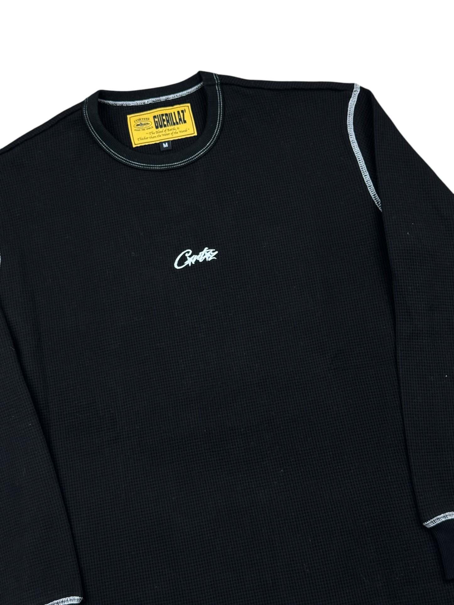 Corteiz Heavyweight Waffle Long-Sleeve Black