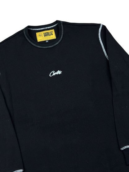 Corteiz Heavyweight Waffle Long-Sleeve Black