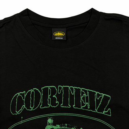 Corteiz Rules The World Print T-Shirt - Black