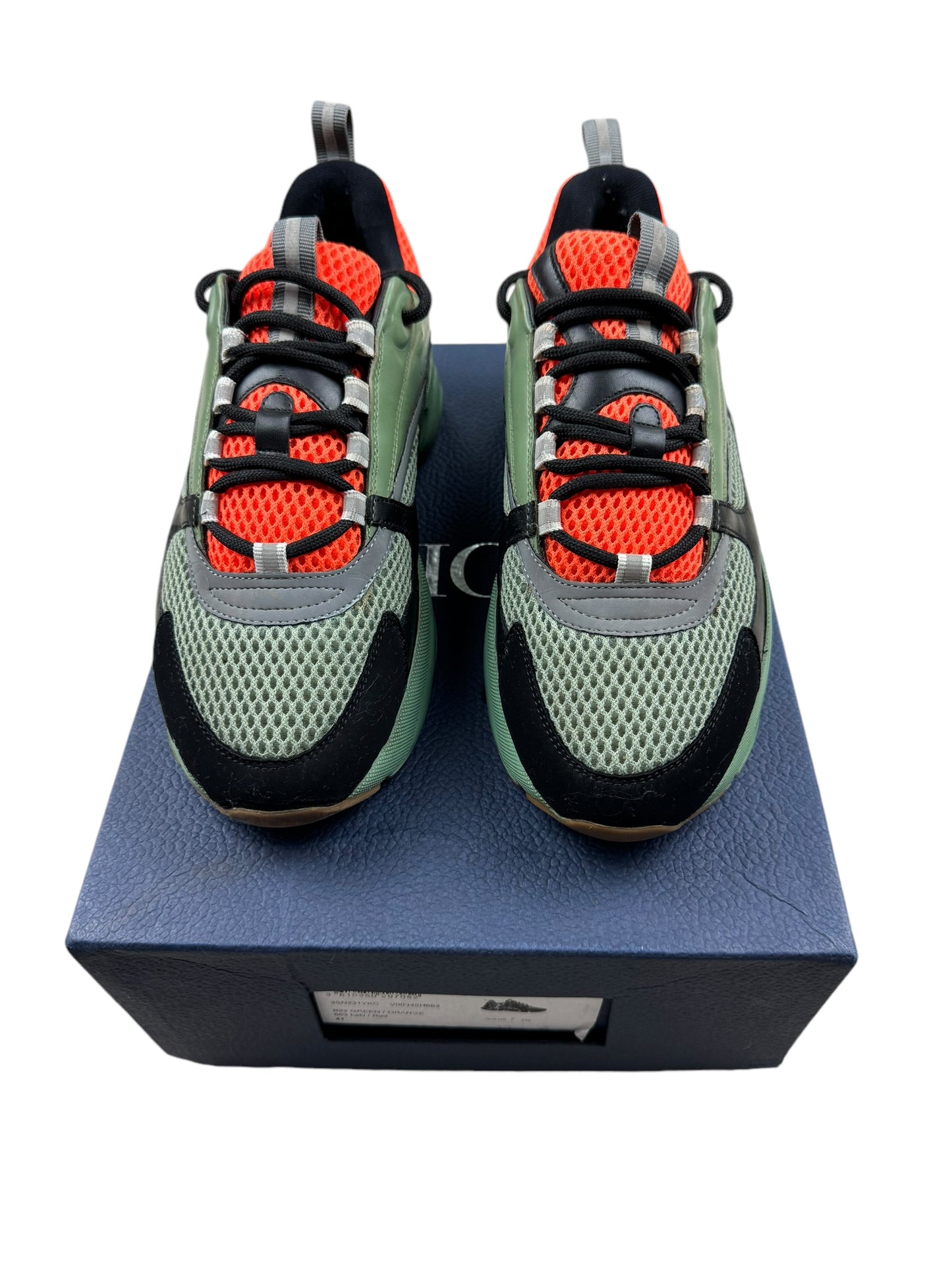 Dior B22 Orange Olive Black Trainer