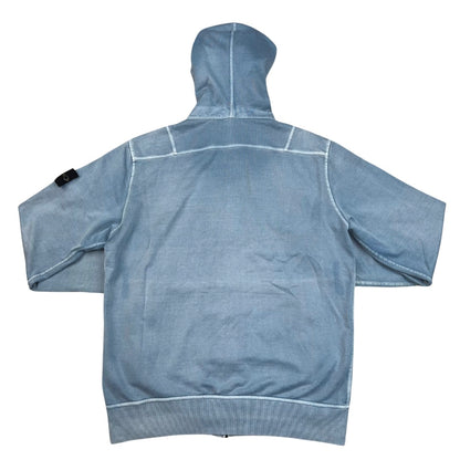 Stone Island 2014 Light Blue Two Tone Zipped Hoodie