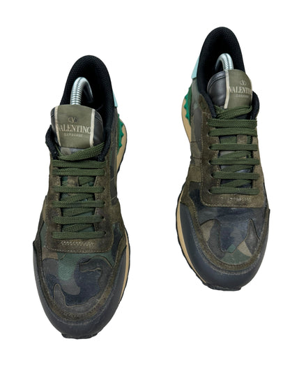 Valentino Rockrunner Camouflage Sneaker - Khaki