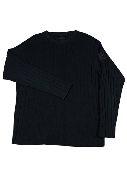 Stone Island Ghost Logo Ribbed Crewneck