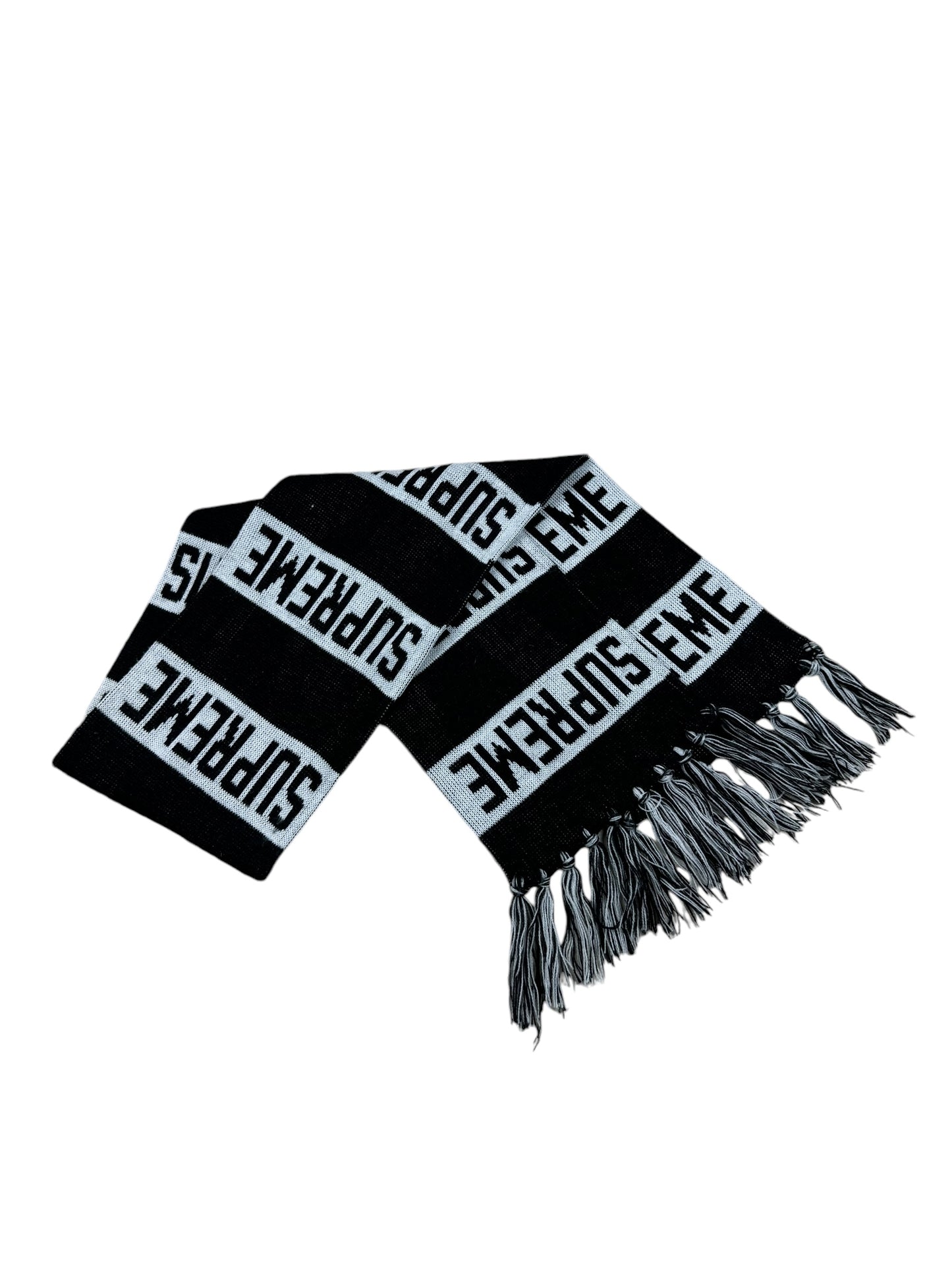 Supreme Bar Stripe Scarf FW16 - Black/White