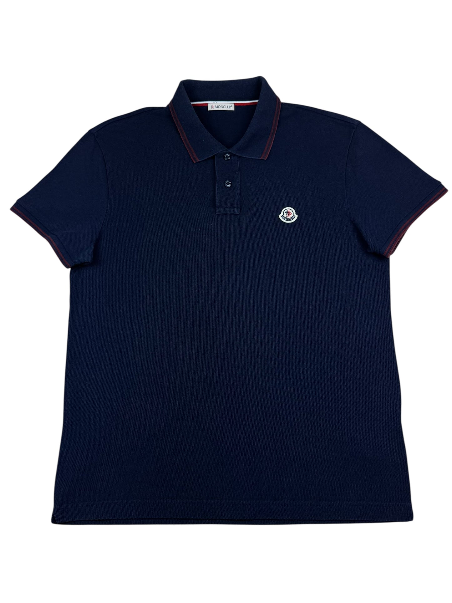 Moncler Tricolour Pique Polo Shirt